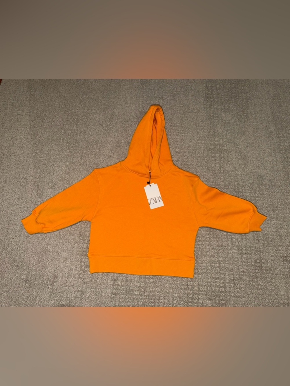 New ZARA Unisex Kids Pullover Hoodie Solid Size 6
